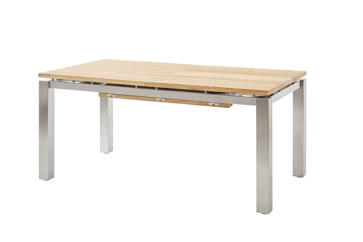 Diamond Garden Ausziehtisch LEVANTO, Edelstahl gebürstet / Recycled Teak