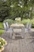 Diamond Garden Dining-Set VENEDIG, Tisch + 4 Stühle, Edelstahl / Recycled Teak / Kunststoffgewebe Silber/WeißBild