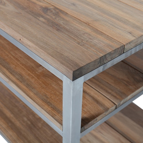 Diamond Garden Beistellwagen PIAZZA, Edelstahl / Recycled Teak