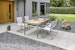 Diamond Garden Dining-Set SALERNO, Tisch + 4 Stühle, Edelstahl /  Recycled Teak / Kunststoffgewebe Silber/WeißBild