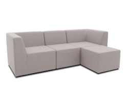 DOMO Collection Outdoor Sofa mit Chaiselongue CUBIC, verschiedene Stoffe und Farben