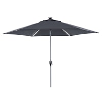doppler Mittelmastschirm ACTIVE 300 Auto Tilt LED, Aluminium Silber / 100 % Polyester Anthrazit