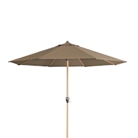doppler Mittelmastschirm ALU WOOD 350, Aluminium Esche-Optik / 100 % Polyester 180 g/m²