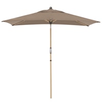 doppler Mittelmastschirm ALU WOOD 210 x 140 Auto-Tilt, Aluminium Esche-Optik / 100 % Polyester 180 g/m²