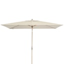 doppler Mittelmastschirm ALU WOOD 300 x 200 Auto-Tilt, Aluminium Esche-Optik / 100 % Polyester 180 g/m²