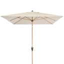 doppler Mittelmastschirm ALU WOOD 300 x 200 Auto-Tilt, Aluminium Esche-Optik / 100 % Polyester 180 g/m²