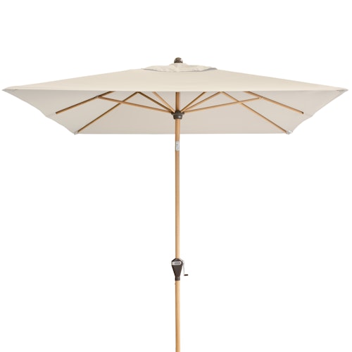 doppler Mittelmastschirm ALU WOOD 300 x 200 Auto-Tilt, Aluminium Esche-Optik / 100 % Polyester 180 g/m²