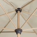 doppler Mittelmastschirm ALU WOOD 300 x 200 Auto-Tilt, Aluminium Esche-Optik / 100 % Polyester 180 g/m²