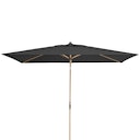 doppler Mittelmastschirm ALU WOOD 300 x 200 Auto-Tilt, Aluminium Esche-Optik / 100 % Polyester 180 g/m²