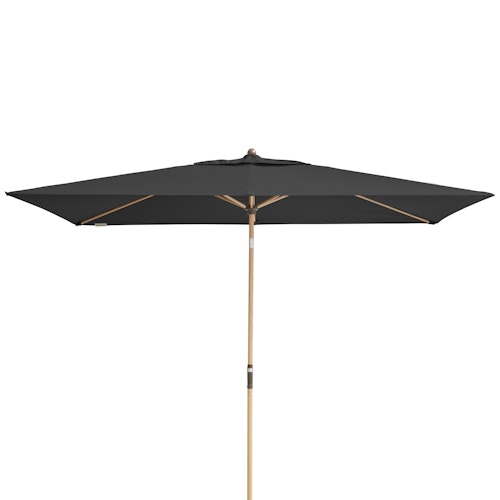 doppler Mittelmastschirm ALU WOOD 300 x 200 Auto-Tilt, Aluminium Esche-Optik / 100 % Polyester 180 g/m²