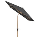 doppler Mittelmastschirm ALU WOOD 300 x 200 Auto-Tilt, Aluminium Esche-Optik / 100 % Polyester 180 g/m²