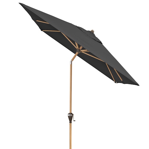 doppler Mittelmastschirm ALU WOOD 300 x 200 Auto-Tilt, Aluminium Esche-Optik / 100 % Polyester 180 g/m²