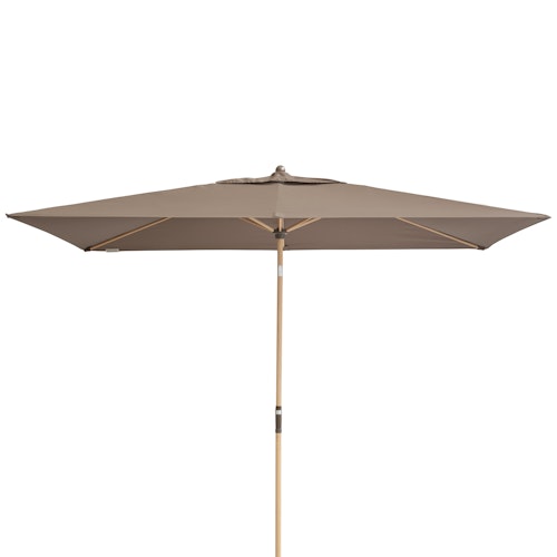 doppler Mittelmastschirm ALU WOOD 300 x 200 Auto-Tilt, Aluminium Esche-Optik / 100 % Polyester 180 g/m²