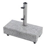 doppler Granitsockel ACTIVE Balkon mit Rollen, 25 kg, HellgrauZubehörbild