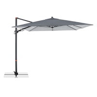 doppler Pendelschirm myZONE 240 x 320, Aluminium Anthrazit / 100 % Polyester 180 g/m² Blockstreifen Anthrazit