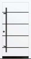 Krongart Stahl-Aluminium-Haustür DS92 Modell 22 BLACKLINE mit 4 Streifen