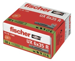 FISCHER Universaldübel UX 6x35 R (50 Stück)
