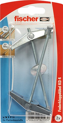 FISCHER Federklappdübel KD 4 K (2 Stück)