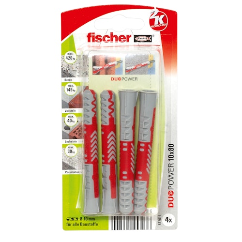 FISCHER Universaldübel Duopower 10x80 mm K (4 St.)