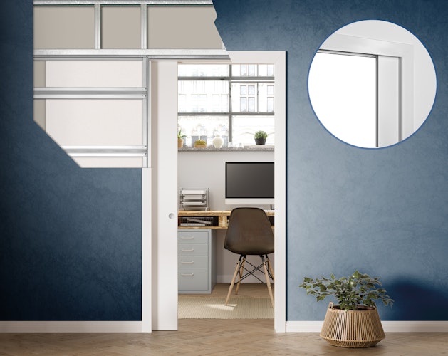 Eclisse UNICO PLUS Schiebetürkomplettset in der Wand