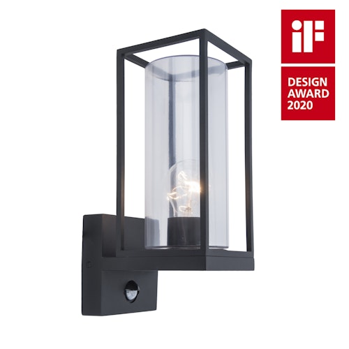 LUTEC Außenwandleuchte FLAIR Aluminium / Glas matt schwarz (5288802012) Bild