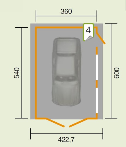 Einzelgarage 441 mit 2 Fenstern - 44 mm Bild