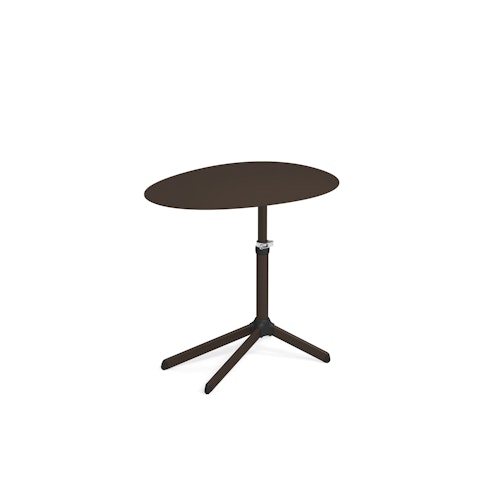 EMU höhenverstellbarer Beistelltisch TERRAMARE 65 x 49 cm, Aluminium Indischbraun - Abverkauf