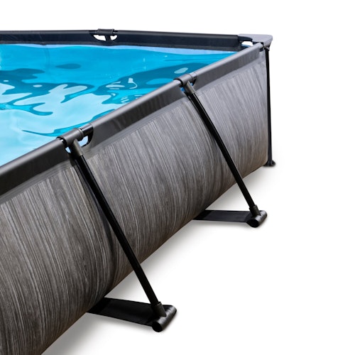 Exit rechteckiger Rahmenpool mit Kartuschenfilteranlage und Sonnendach 300 x 200 cm (Höhe 65 cm)