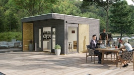 Skan Holz Gartenhäuser mit besonderem Design