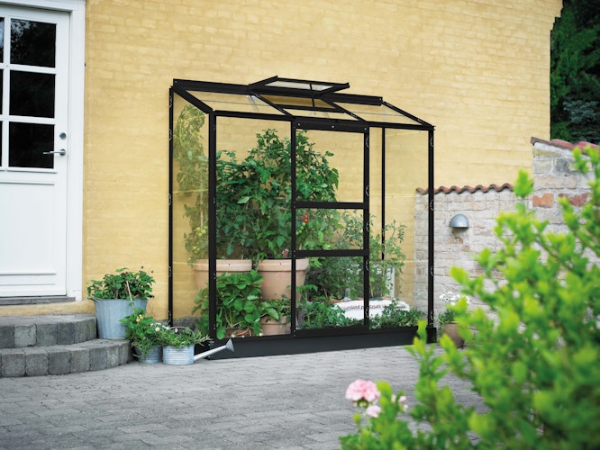 Halls Gewächshaus Altan - 0,91 m² / 1,33 m² Farbe: Schwarz
