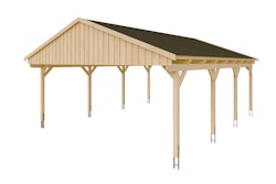 Skan Holz Fichtelberg - Satteldach Einzelcarport Breite 618 cm