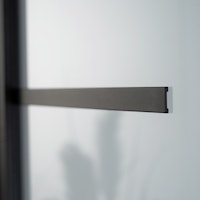 Flexo aufklebbarer Alusteg für Lofttüren schwarz 1000 x 20 x 3 mm paarweise, inkl. Klebeband