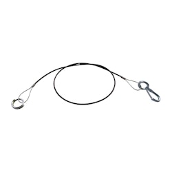 Abreißseil mit Ring, Länge 1000 mm, schwarz