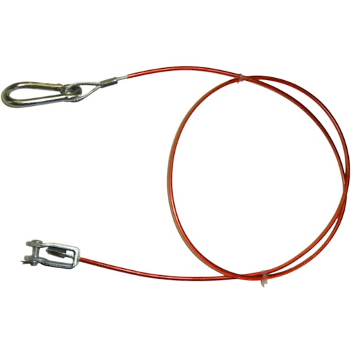 Abreißseil mit Gabel und Bolzen, L 1050 mm, rot