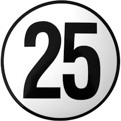 25 km/h-Aufkleber, Ø 200 mm