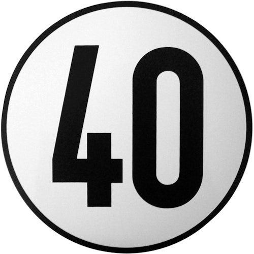 40 km/h-Aufkleber, Ø 200 mm