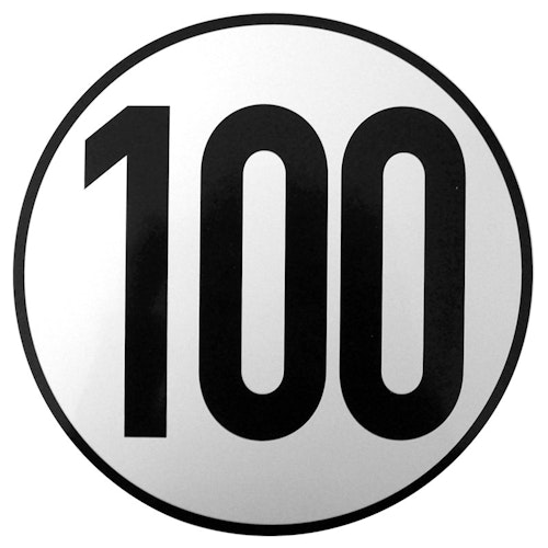 100 km/h-Aufkleber, Ø 200 mm