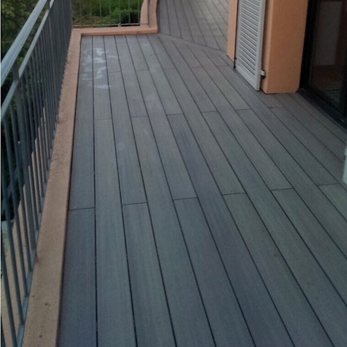 Fiberdeck Premium WPC-Terrassendiele Dark grey massiv 23 mm