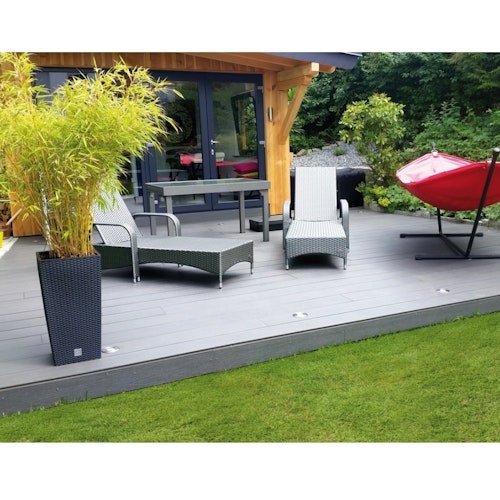 Fiberdeck WPC-Terrassendiele Premium RHK Dark grey 23 x 138 mm