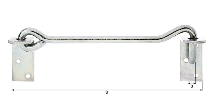 Alberts® Sturmhaken mit Gegenplatte  Ø8x200 mm
