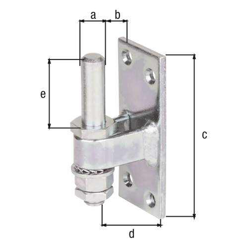 Alberts® Kloben verstellbar galvanisch verzinkt dickschichtpassiviert. Ø13x40x100 mm