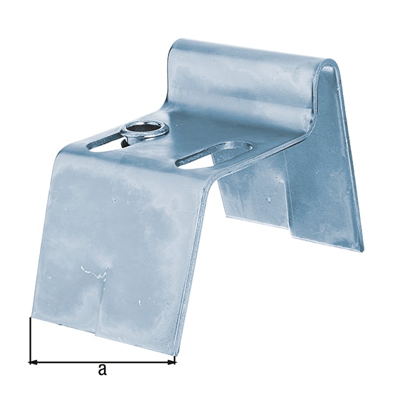 Alberts® Auflaufstütze galv. blau verzinkt zum Einbetonieren Breite 100 mm 