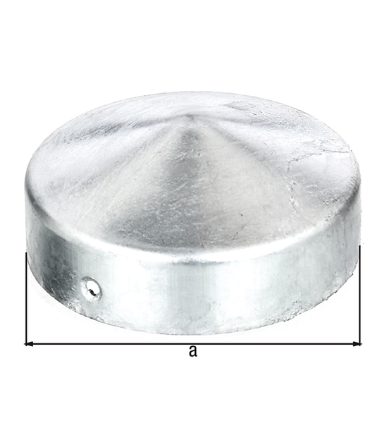 Alberts® Pfostenkappe, für Holzpfosten, flach, feuerverzinkt, Außenmaß ⌀80 mm 205928