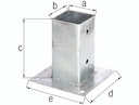 Vorschaubild Alberts® Aufschraubhülse 150mm für verschiedene Pfostenstärken