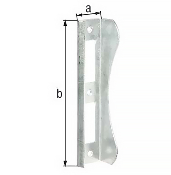 Alberts® Anschlag für Tore mit Einsteckschloss, für ca. 37 mm Rahmen, feuerverzinkt 215378