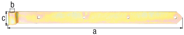Alberts® Ladenband, gerade, Abschluss abgerundet, feuerverz., LxB 782x60 mm, Rolle ⌀20 mm 312336