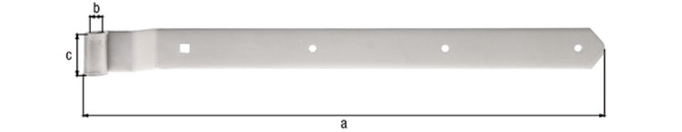 Alberts® Ladenband gekröpft 500x40 mm ⌀13 mm Edelstahl