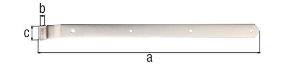 Alberts® Ladenband, gekröpft, Abschluss abgerundet, Edelstahl, LxB 704x45 mm,Rolle ⌀16 mm 318208