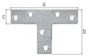 Vorschaubild Flachverbinder T-Form verz. 140x110x30mm