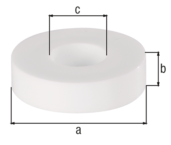 Alberts® Distanzhülse,KST weiß,Außen ⌀20 mm,Höhe 20 mm,Innen ⌀8,5 mm,verpackt à 10 St. 